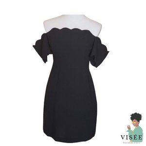 Club Monaco Liki Off the Shoulder Scalloped Dress